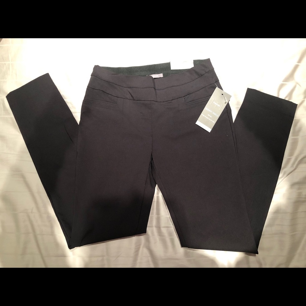 Small Long Black Pull On Dress Pants